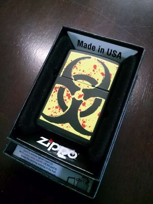 Biohazard Zippo Lighter - Black Matte