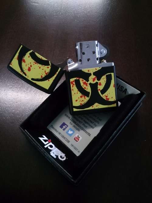 Biohazard Zippo Lighter - Black Matte