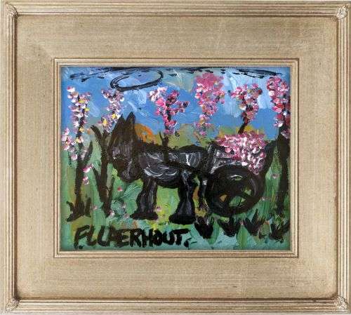 LARGE Frans Claerhout OIL ON BOARD - Donkey & Cart - GREAT INVESTMENT VALUED R45 000!!!