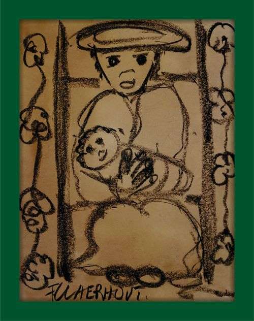 Massive Claerhout Charcoal!!! Stunning Investment Piece with COA, 65cm x 50cm Valued @ R21 000!!!!