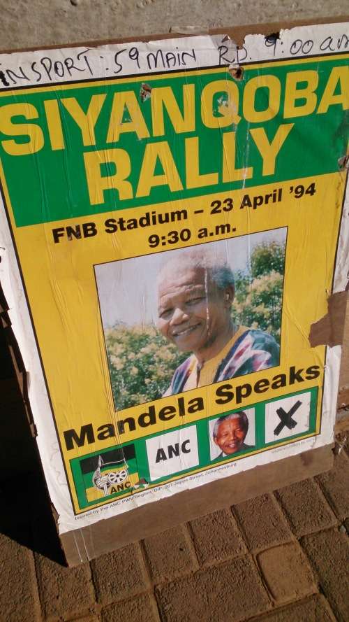 A FANTASTIC ORIGINAL 1994 ANC CAMPAIGN ELECTION POSTER