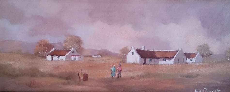 June Tuckett - Farm Scene - Oil On Board!!! Stunning!!!