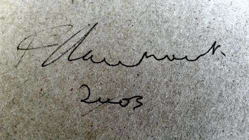 LARGE Frans Claerhout - Church Flute Player - Great Investment Art! Signed and dated!