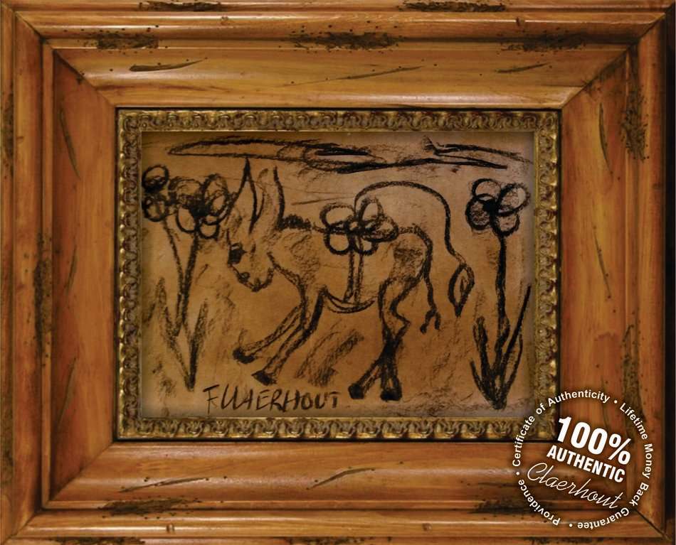 LARGE Frans Claerhout - Donkey - Great Investment Art! Signed and dated, comes with COA!