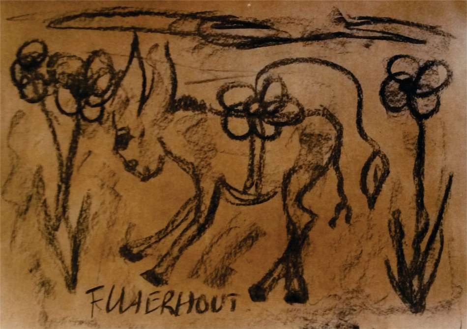 LARGE Frans Claerhout - Donkey - Great Investment Art! Signed and dated, comes with COA!