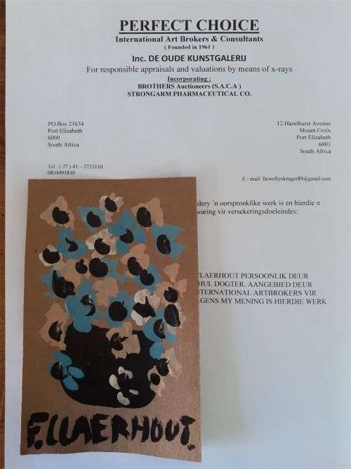 Frans Claerhout - Original Oil On Paper - Small - Signed and dated.