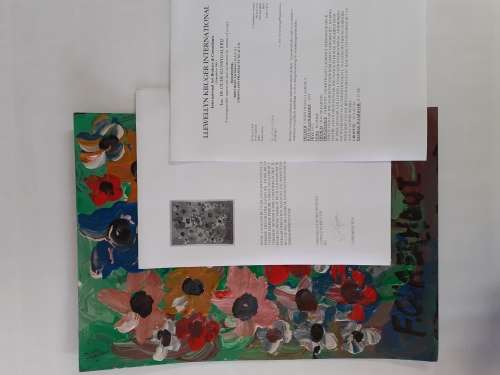 Frans Claerhout - FLOWERS - Oil on board. Signed and dated on back with COA