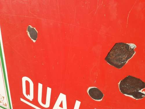 Original Vintage 5 Roses Porcelain Enamel Sign!!!