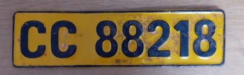 Old KIMBERLEY (NC) Metal Numberplate