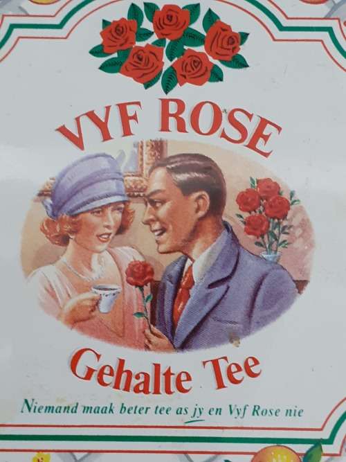 Collection of 4 Vintage Vyf Rose Afrikaans / English Tea Tins