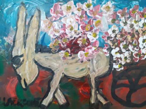 WoW!!! MAKE AN OFFER!!! FRANS CLAERHOUT DONKEY, Acrylic on board! Size 730mm x 500mm