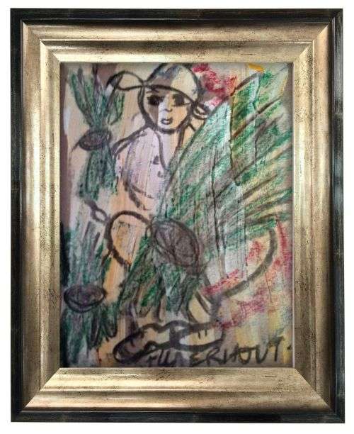 Father Frans Claerhout - Farmer - Mixed Media (COA Included)