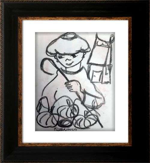 Frans Claerhout - CHARCOAL ON PAPER - Stunning Investment Art!!!