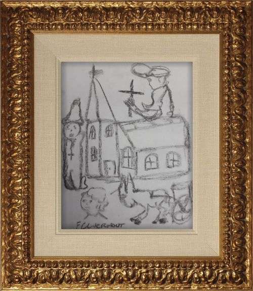 MAKE AN OFFER!!! Frans Claerhout - CHARCOAL ON PAPER - Stunning Investment Art!!! COA included!!!