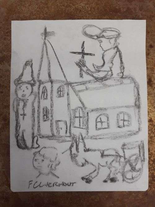 MAKE AN OFFER!!! Frans Claerhout - CHARCOAL ON PAPER - Stunning Investment Art!!! COA included!!!