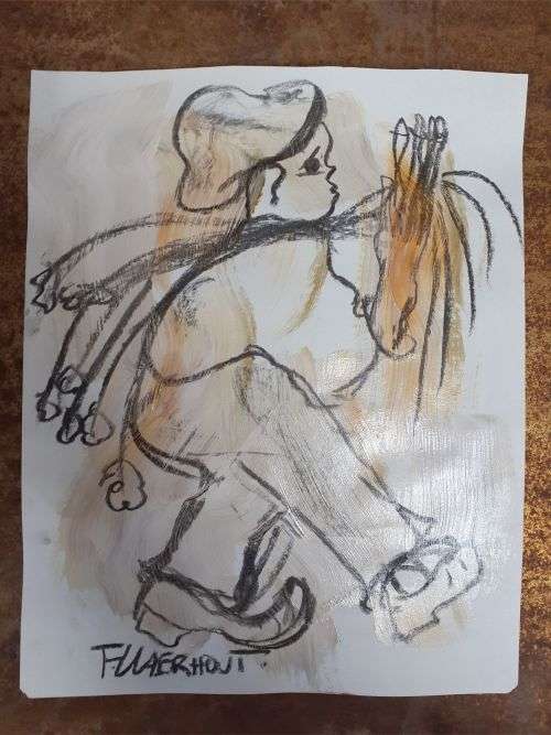 MAKE AN OFFER!!! Frans Claerhout - MIXED MEDIA ON PAPER - COA Included!!