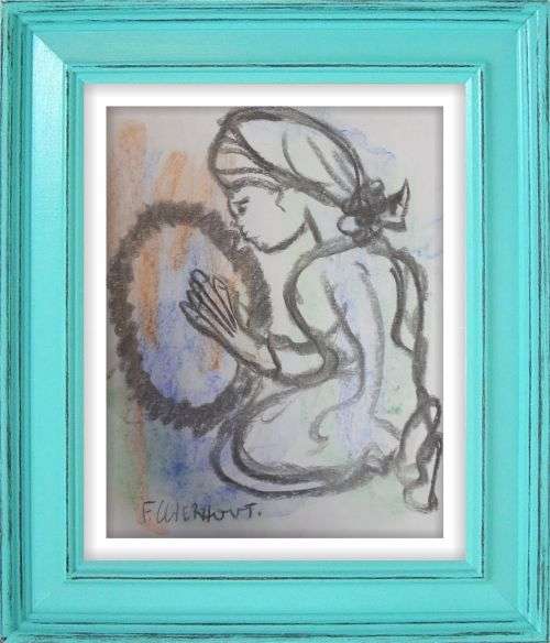 MAKE AN OFFER!!! Frans Claerhout - PASTEL ON PAPER - Sonvanger - COA included!!!