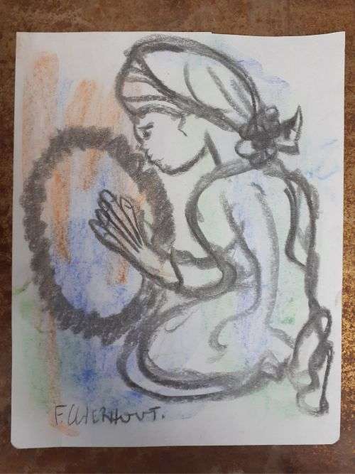 MAKE AN OFFER!!! Frans Claerhout - PASTEL ON PAPER - Sonvanger - COA included!!!