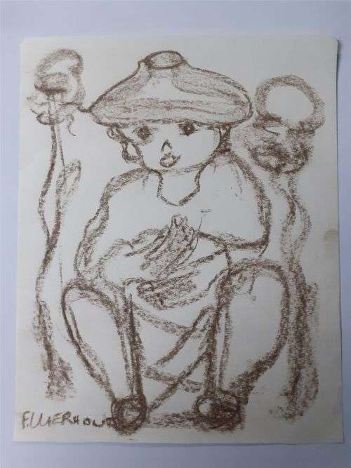 MAKE AN OFFER!! Frans Claerhout - Drummer - Pastel - Signed and dated, COA included!!!