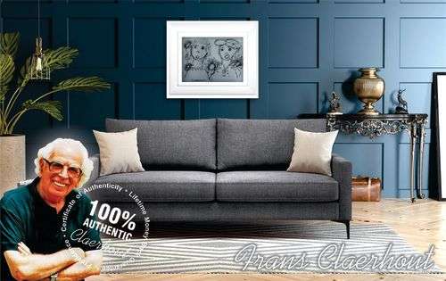 Frans Claerhout - Charcoal on paper, unframed, size 59cm x 42cm with COA.