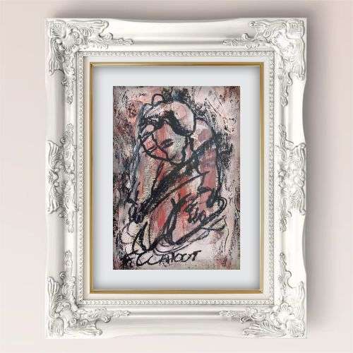 Frans Claerhout - Mixed media on paper - Unframed with COA, signed on the back