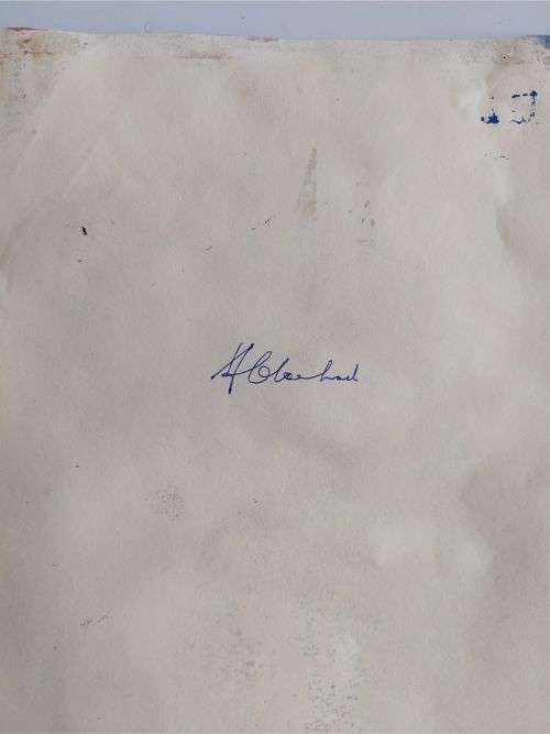 Frans Claerhout - Mixed media on paper - Unframed with COA, signed on the back