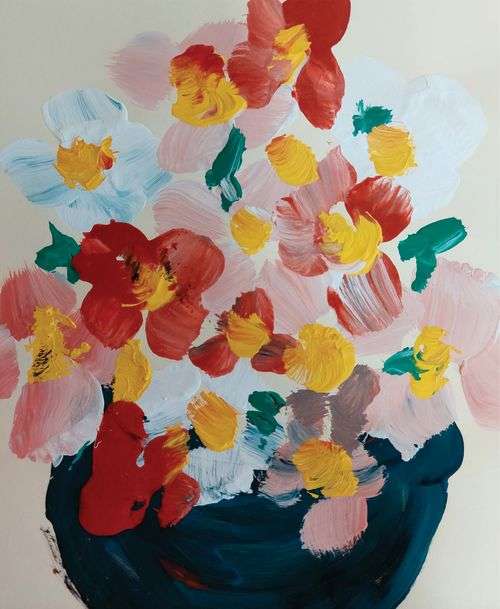 Frans Claerhout - Thick Acrylic on Paper - Unframed with COA, signed & dated on the back