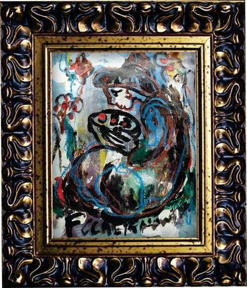 Father Frans Claerhout, Mixed Media - Signed on back - Valued @R3500!!!