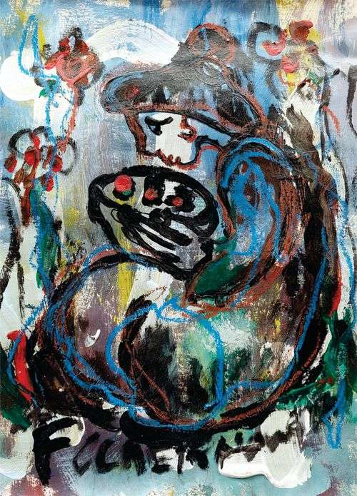 Father Frans Claerhout, Mixed Media - Signed on back - Valued @R3500!!!