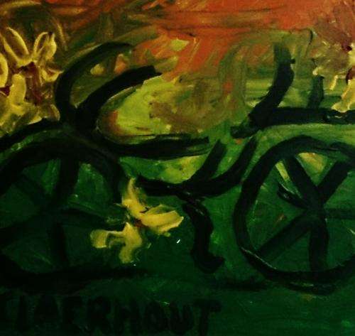 LATE ENTRY!!! Frans Claerhout. Bicycle, acrylic on pressed wood..
