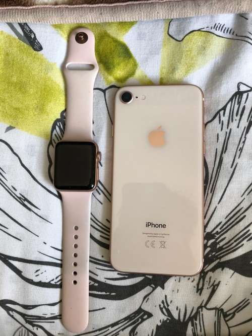 iPhone 8 64gb Gold + Apple Watch Series 3 Combo Deal