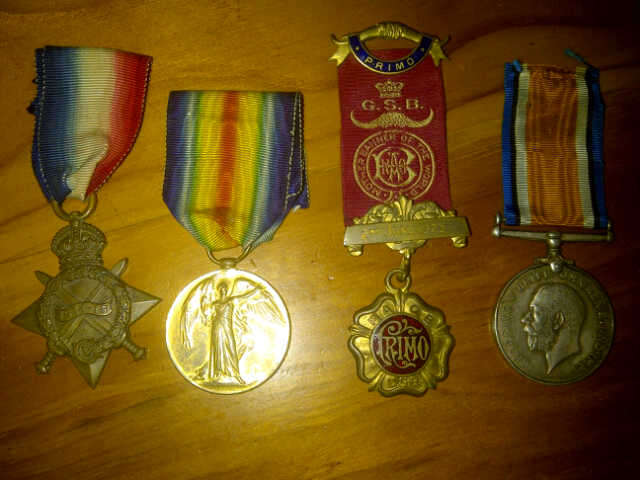 WW1 Star and Victory Medal Group to Burger B.G.F. VENTER Z.A.M.K.