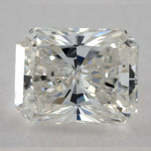 Rare 2.73ct 8.90 x 8.25mm Radiant Cut Off White Yellow Loose Moissanite VVS1