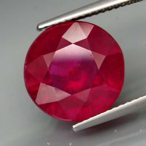 10.82Ct.Precious Gem and Good Quality Natural BIG Top Red Pink Ruby Round 12.5mm.