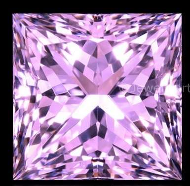 Sparkling 1.93ct VS1 Fancy Pink Color Princess Cut Moissanite. Awesome!!!!