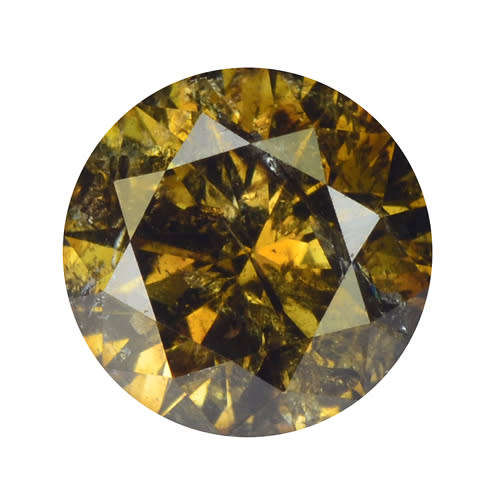 0.60ct 100% Natural Earth Mined Round Cut Cognac Brown Diamond.Stunning. Untreated Unheated