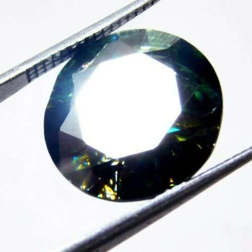 Natural Untreated 4.05ct Round Cut Green Diamond . Fantastic!!!!