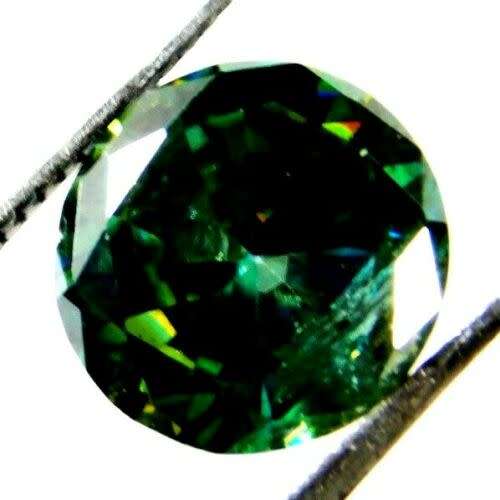 Natural Untreated 8.40ct Round Cut Green Diamond. Fantastic!!!!