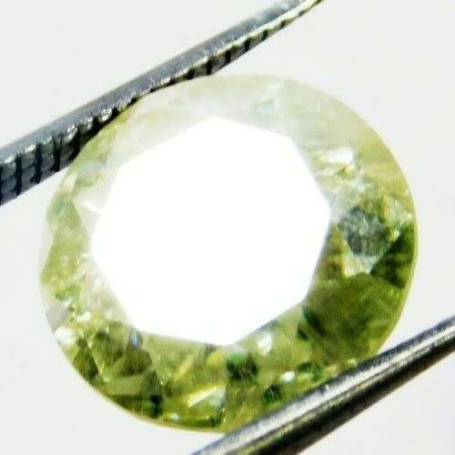 Natural Untreated Huge 6ct Round Cut Yellow Diamond. Fantastic