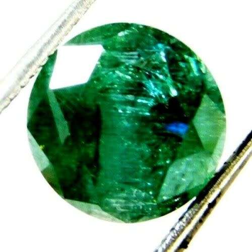 Natural Untreated 4.20ct Round Cut Green Diamond . Fantastic!!!!