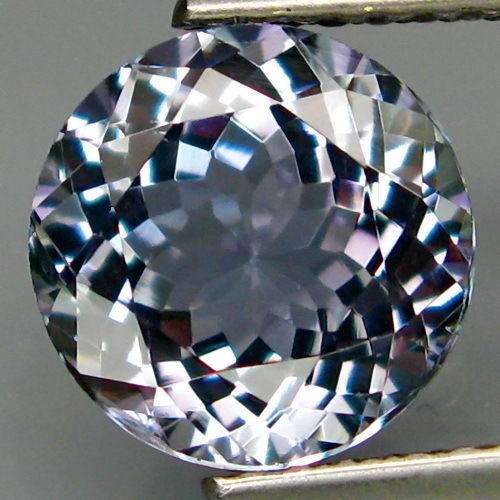 2.64ct100% Natural Untreated Unheated Round Portuguese Cut Tanzanite, Purplish Blue Clean. Full Fire