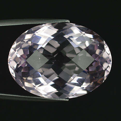 !!HUGE!! 56.6ct STUNNING NATURAL OVAL CHECKERBOARD CUT PINK KUNZITE.