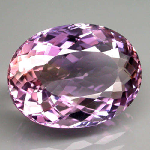 19.5ct STUNNING 100%  NATURAL PURPLE & GOLDEN YELLOW OVAL CUT BI COLOR AMETRINE.