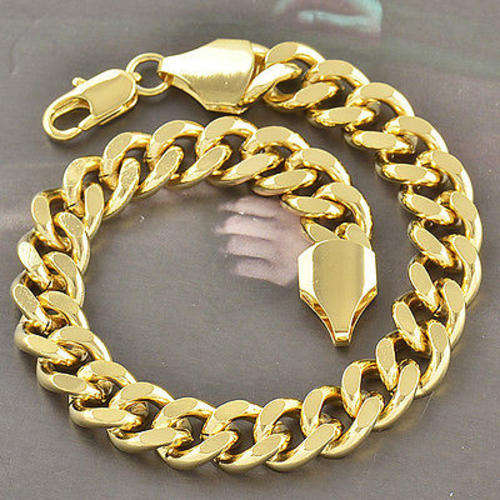 Brilliant 9k Yellow Gold Filled Mens Bracelet. Lovely