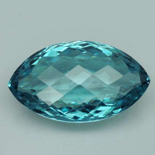 30.1ct Wonderful Marquise Cut And Checkerboard Table  Aquamarine