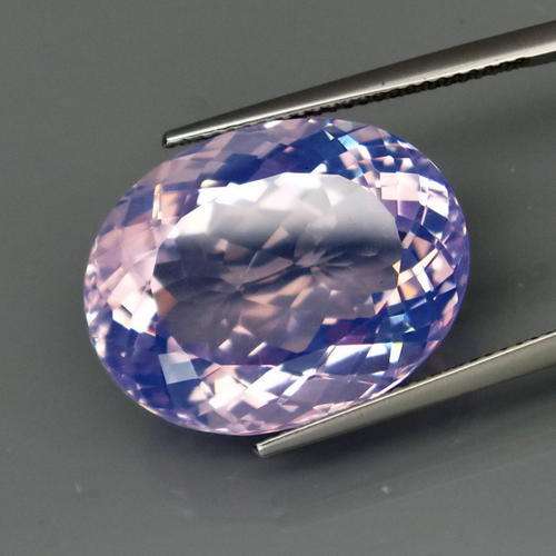 21.96ct Dazzling Full Fire 100% Natural 0val Cut Purple Pearl Amethyst. Looks Like An Opal Full Fire