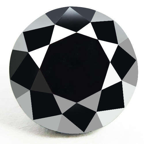 Beautiful 1.08ct Natural Earth Mined Black Round Cut Diamond.Stunning. AAAAA Quality