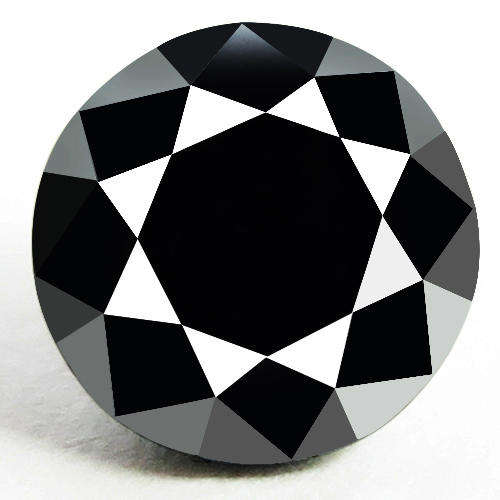 Beautiful 1.01ct Natural Earth Mined Black Round Cut Diamond.Stunning. AAAAA Quality