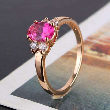 Vintage style RUBY 18k gold filled HOT SALE wedding woman nice ring Sz9/R