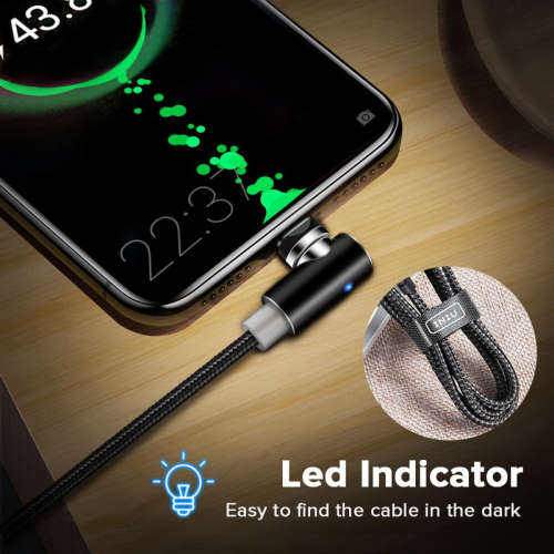 Magnetic Micro USB Charging Cable - Black